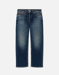 RE/DONE Women's Slim Straight Crop Jeans in smoke water - women's jeans