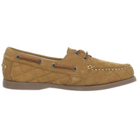 Sebago Women's Coast Two Eye Quilted Boat Shoes in wheat - women's flats - alternate view