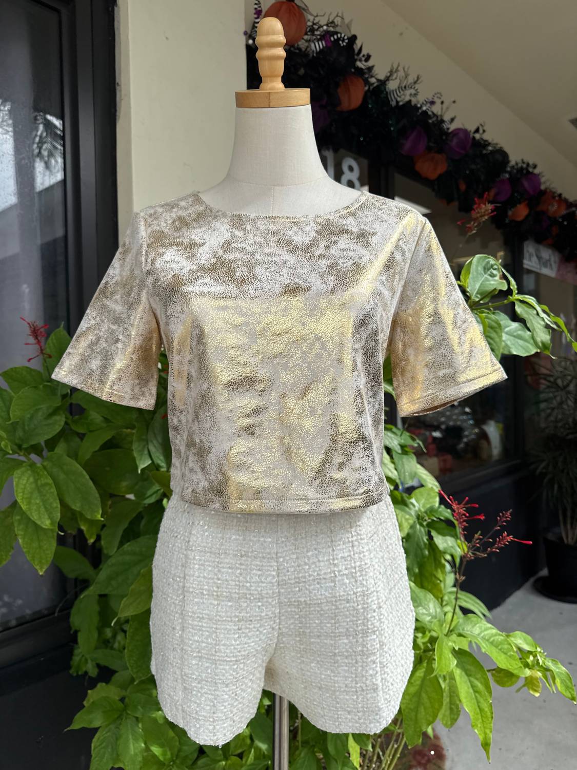 Sincerely Ours Women's Helena Tweed Shorts in white - women's shorts