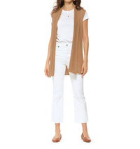 Monticelli Cashmere - Women's Pure Cashmere Sleeveless Long Open Front Cardigan