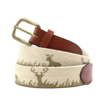 Smathers & Branson - Men's Needlepoint Deer Hunting Belt