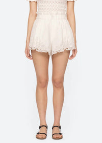 SEA Elke Pull On Short in white - women's shorts