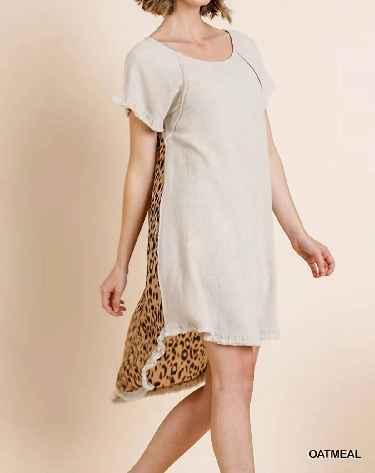 Umgee - Andrea Hi Low Leopard Back Dress