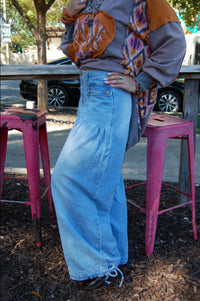 Vervet By Flying Monkey - Tie Bottom Flowy Pants
