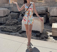 Dress Forum - Summer Picnic Print Shorts & Tank Top Set