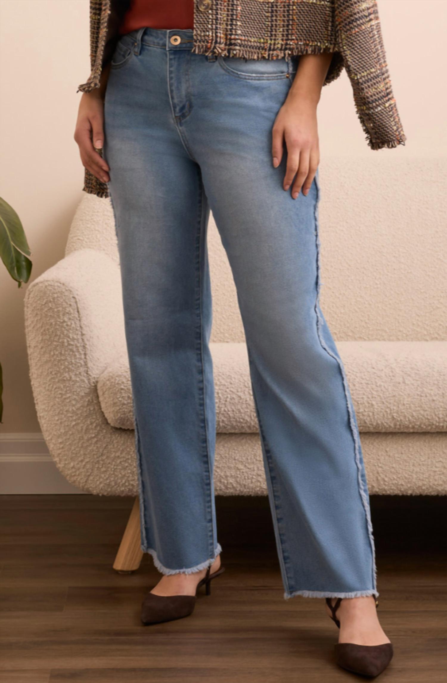 Tribal - Brooke Frayed Super Straight Jeans