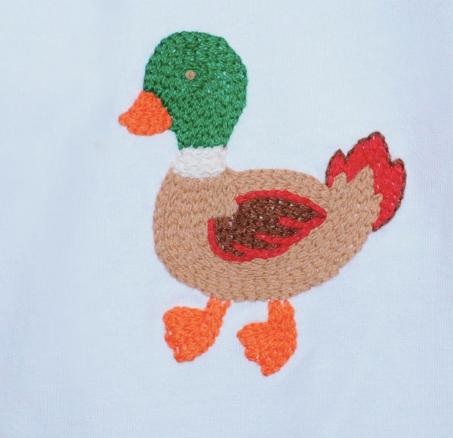 Baby Sen Kids Crochet Diaper Set in boy mallard - kids' item - detail view