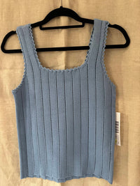 TRIBAL Knit Tank Top in scuba blue - women's tank top - view 5