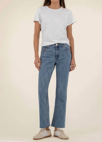 KUT FROM THE KLOTH Kelsey High Rise Ankle Flared Jeans in a bloom - women's jeans