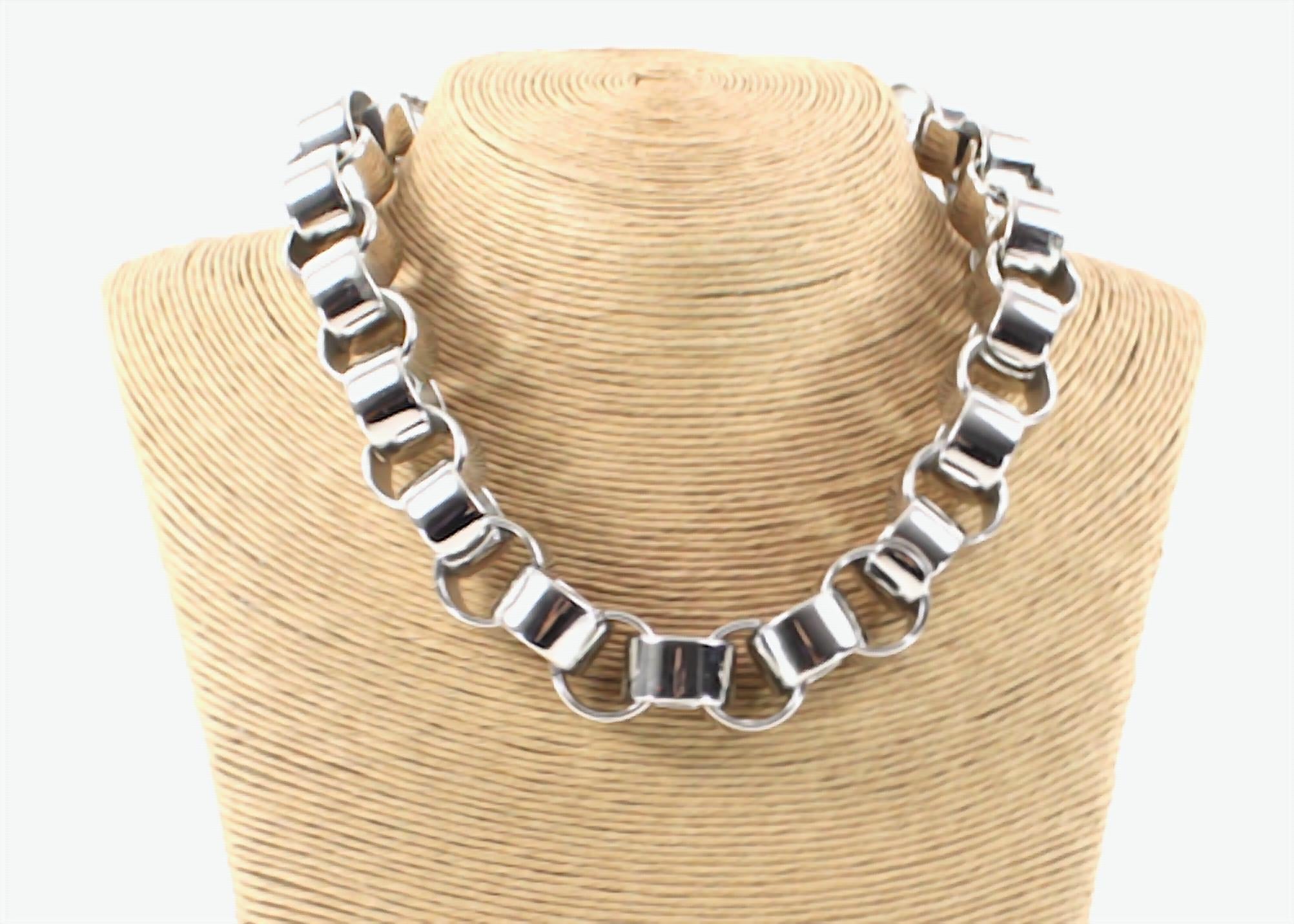 All That Glitterz - Women's Big Link Chain Chocker Necklace