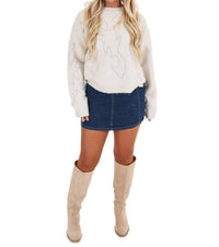 Blue B - Hey Cowgirl Western Stitch Sweater