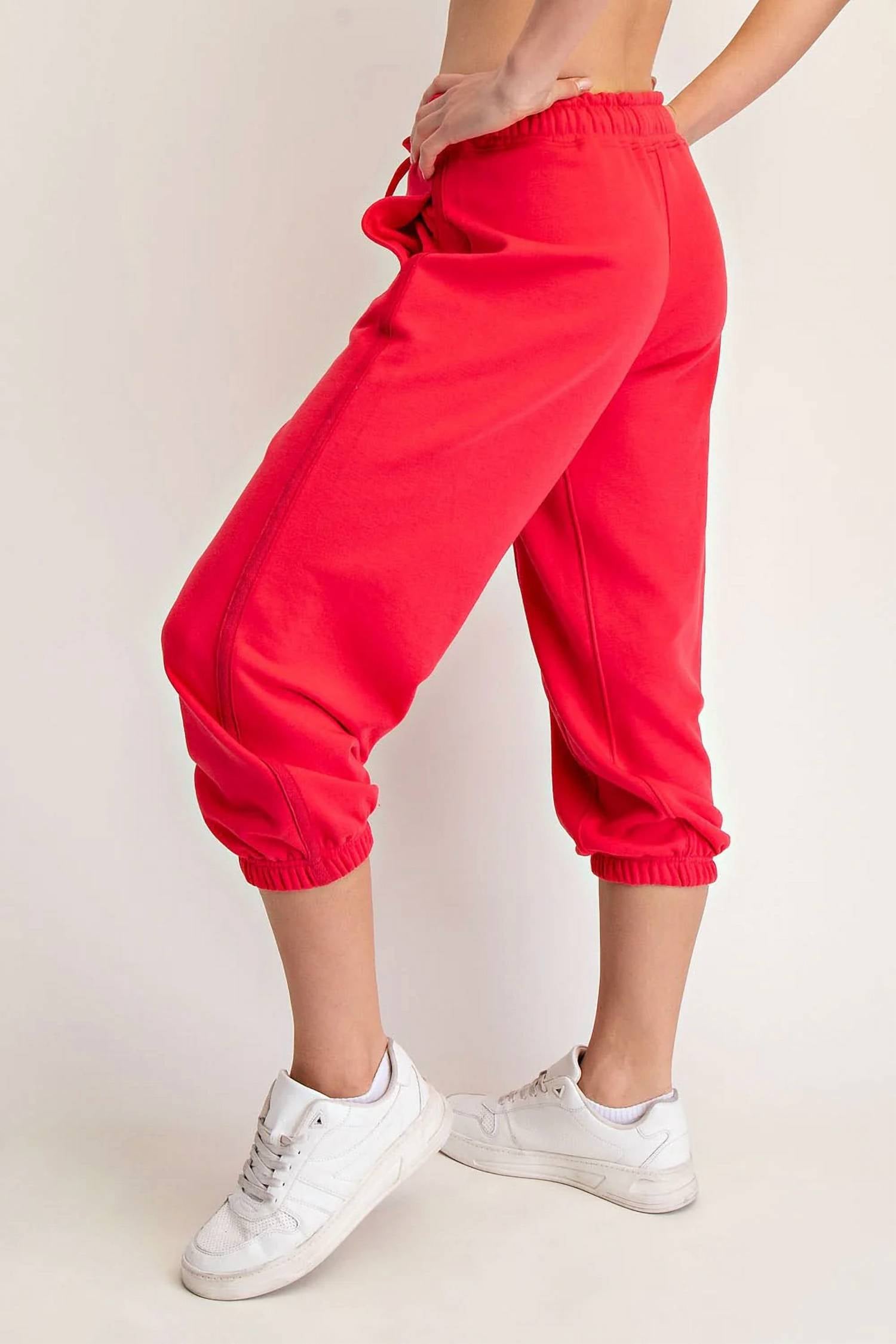 Rae Mode - French Terry Cropped Jogger Pants