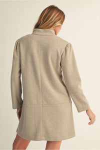 Jodifl - Herringbone Pattern Mini Shift Dress