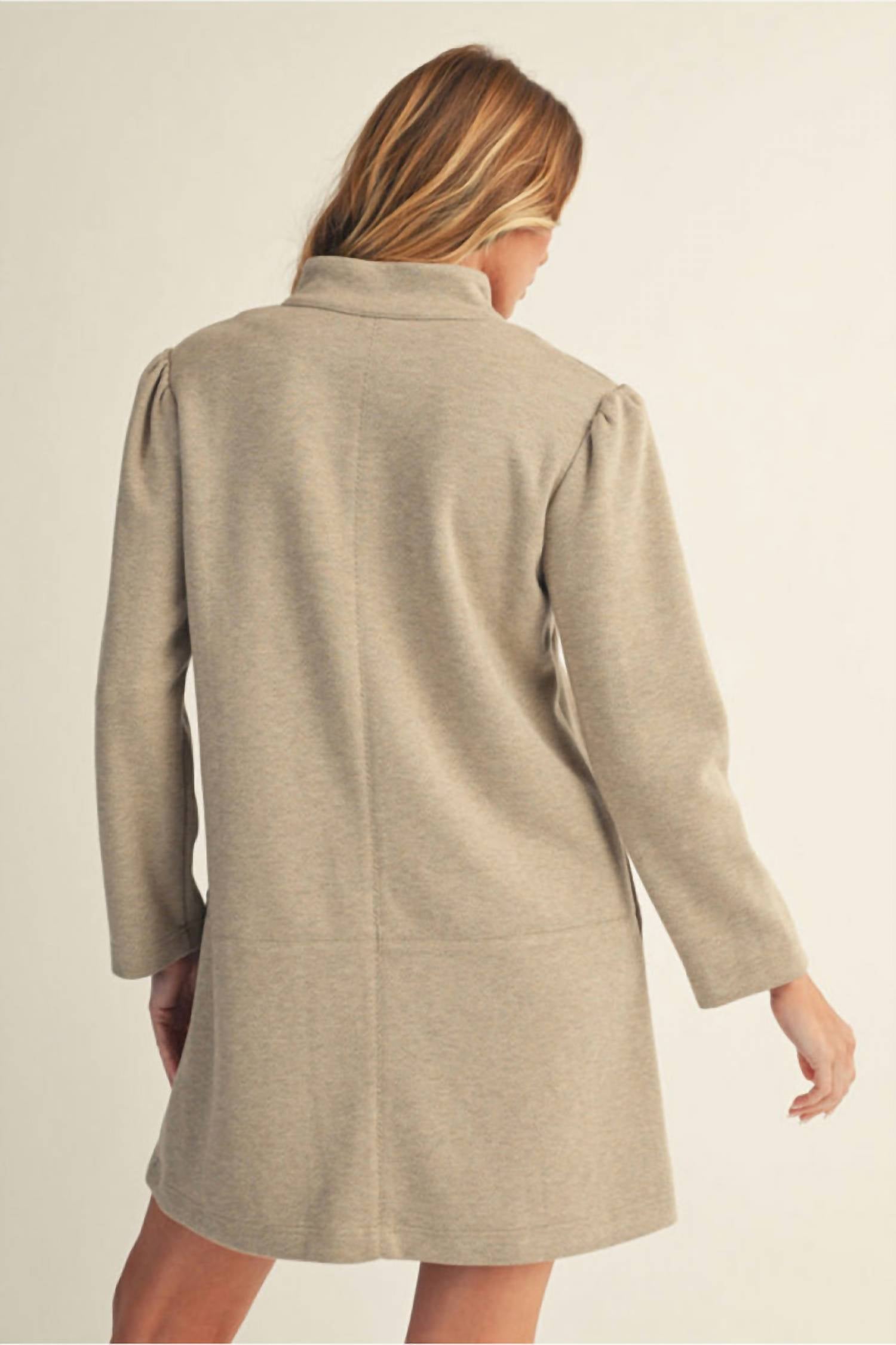 Jodifl - Herringbone Pattern Mini Shift Dress