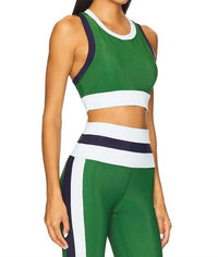 Beach Riot Gwen Color Blocked Top in ivy - women's tank top - alternate view