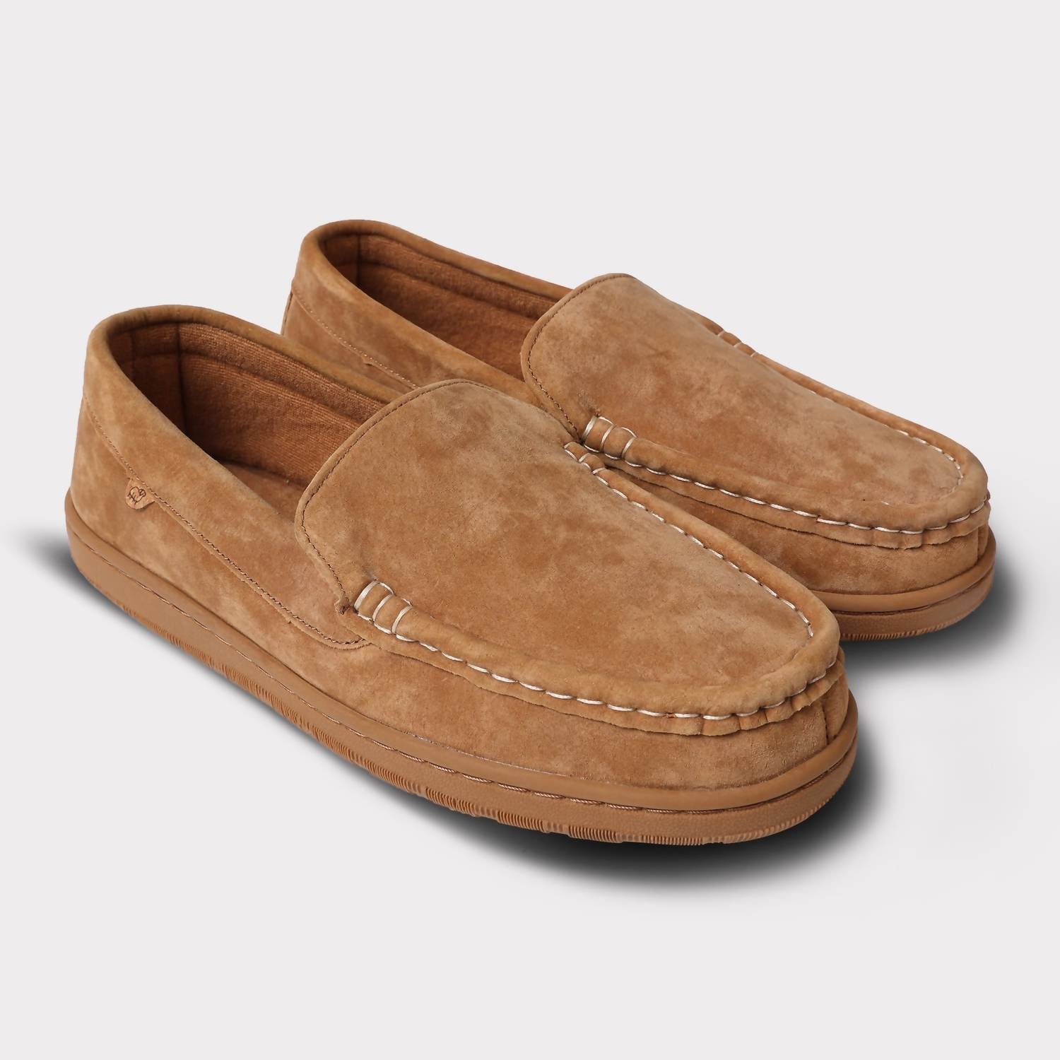 Lamo Men's Brett Un-lined Slip-on Moccasin in chestnut - men's loafer - view 6