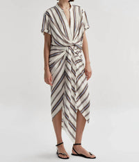 A.L.C. - Rhodes Striped Linen Midi Skirt