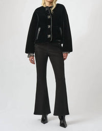 Joseph Ribkoff - Faux Fur Crewneck Boxy Jacket