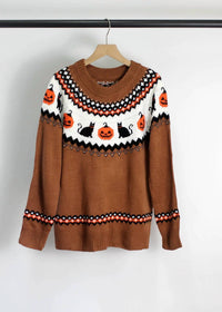 Esley Collection - Halloween Fair Isle Sweater