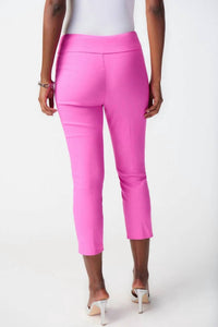 Joseph Ribkoff Crop Woven Pants in pink - women's pants - detail view