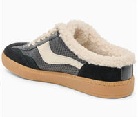 Dolce Vita Women's Notice plush slip on Sneaker in black - women's sneaker - detail view