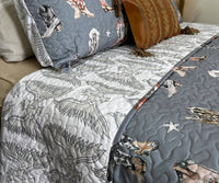 Ida Mae Home - Thunderbird Boots Charcoal Quilt Set