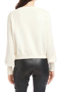 Fifteen Twenty - Statement Knit Bow Tie Cardigan