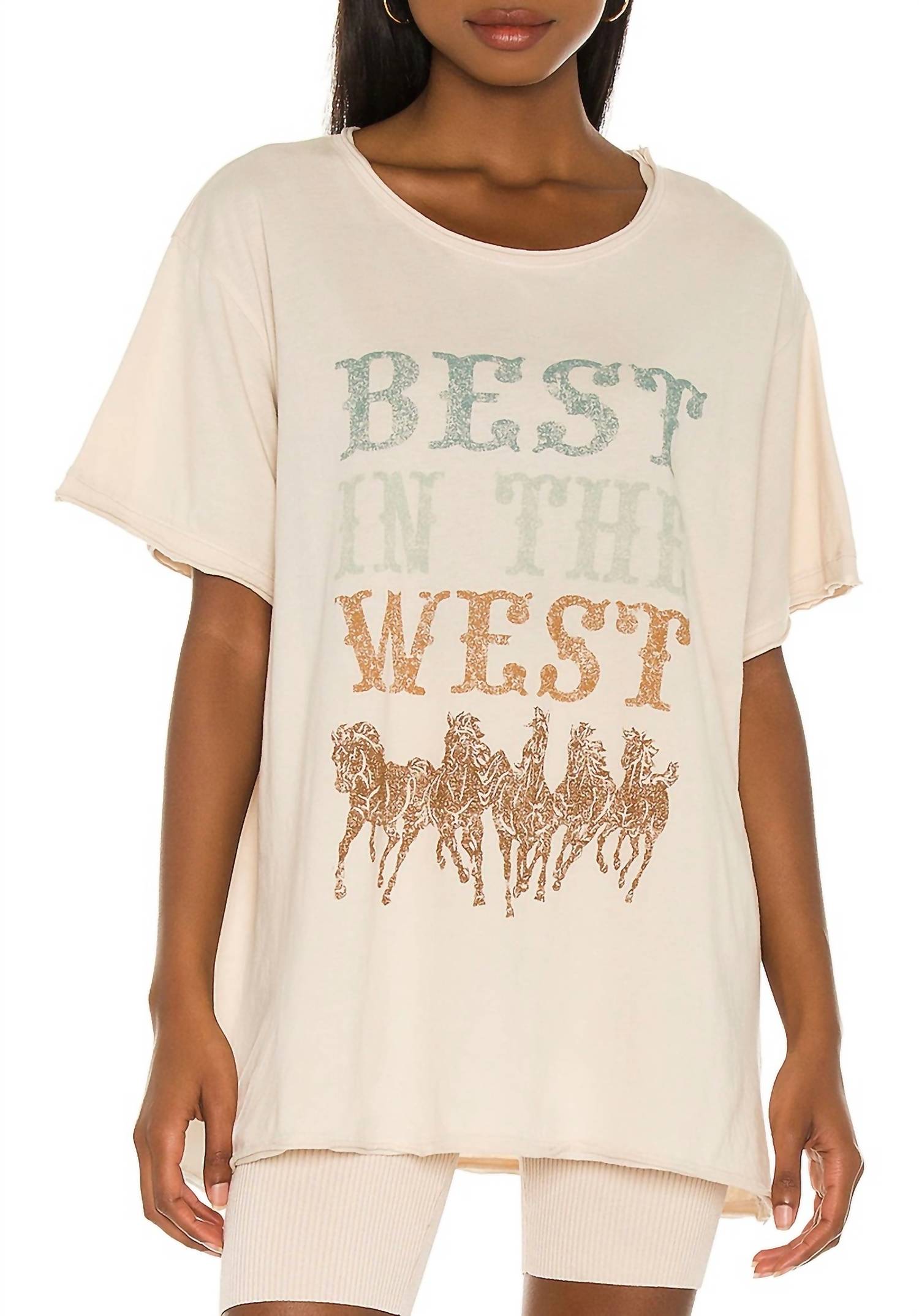 Show Me Your Mumu AIRPORT TEE in western graphic - women's t-shirt