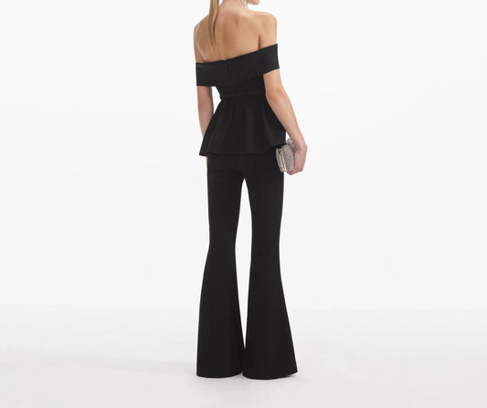 Self-Portrait - Crepe Off Shoulder Jumpsuit