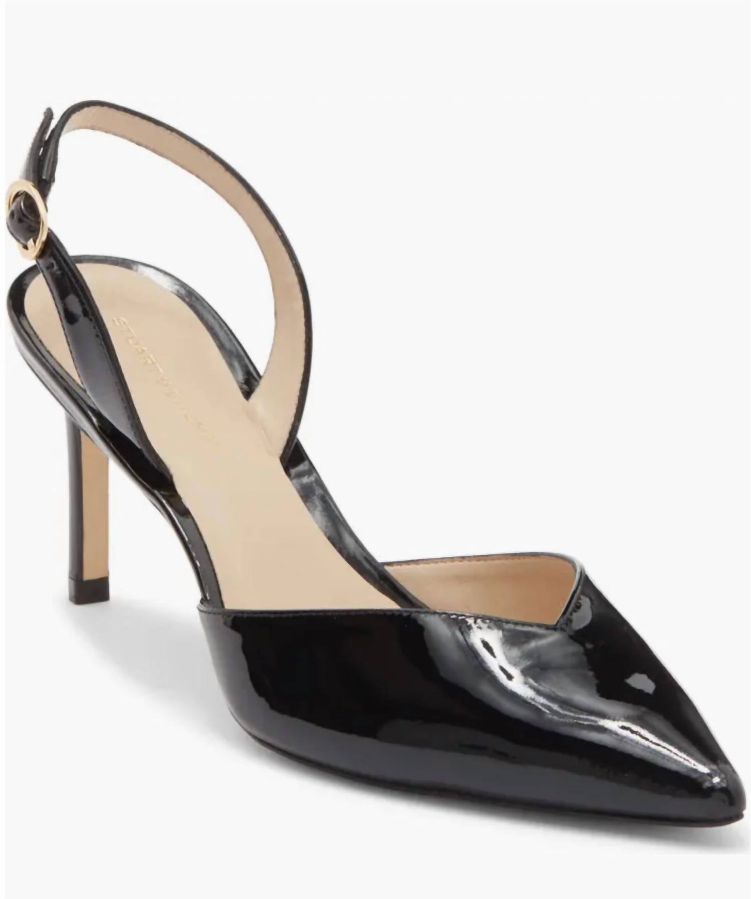 STUART WEITZMAN Women's Julia 75 Slingback Pump Heels in black - women's heels