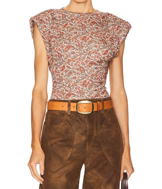 Isabel Marant - Devan Cap Sleeve Crew Neck Top