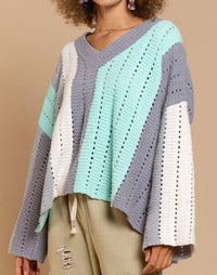 Pol - Soft Striped V-neck