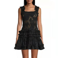 Waimari - PRE-LOVED Al fresco ruffle square neck sleeveless mini dress