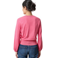 Lilla P - Shirred Sleeve Crewneck Sweater