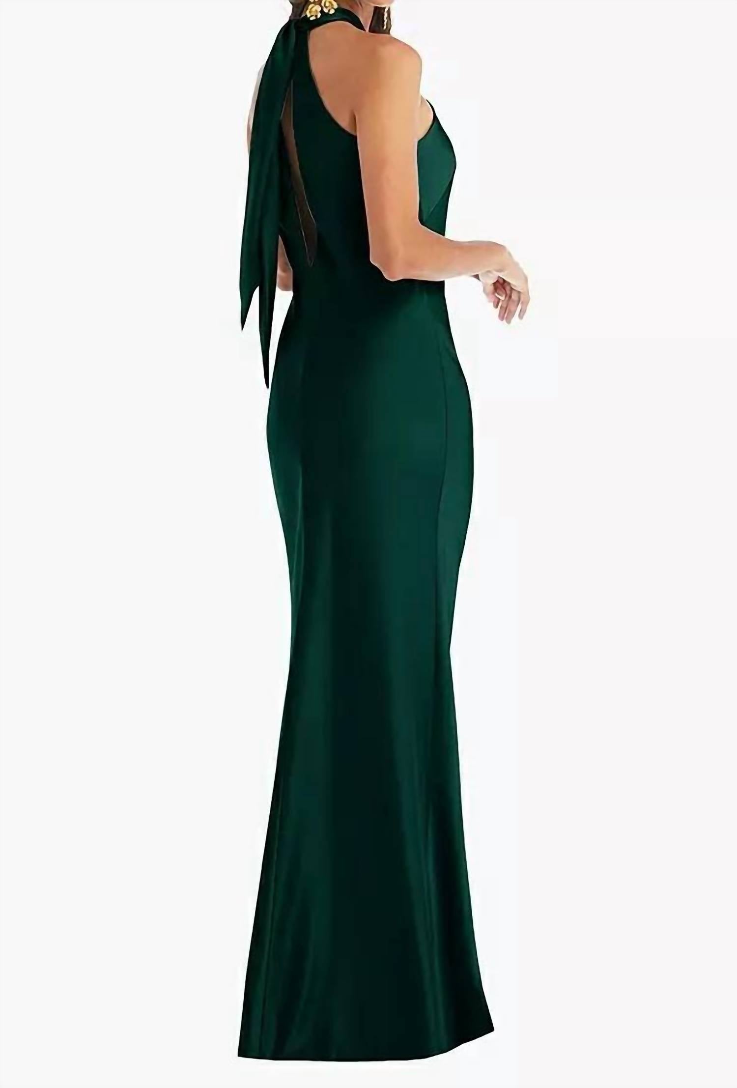 Lovely - Twist Halter Lux Charmeuse Maxi Dress