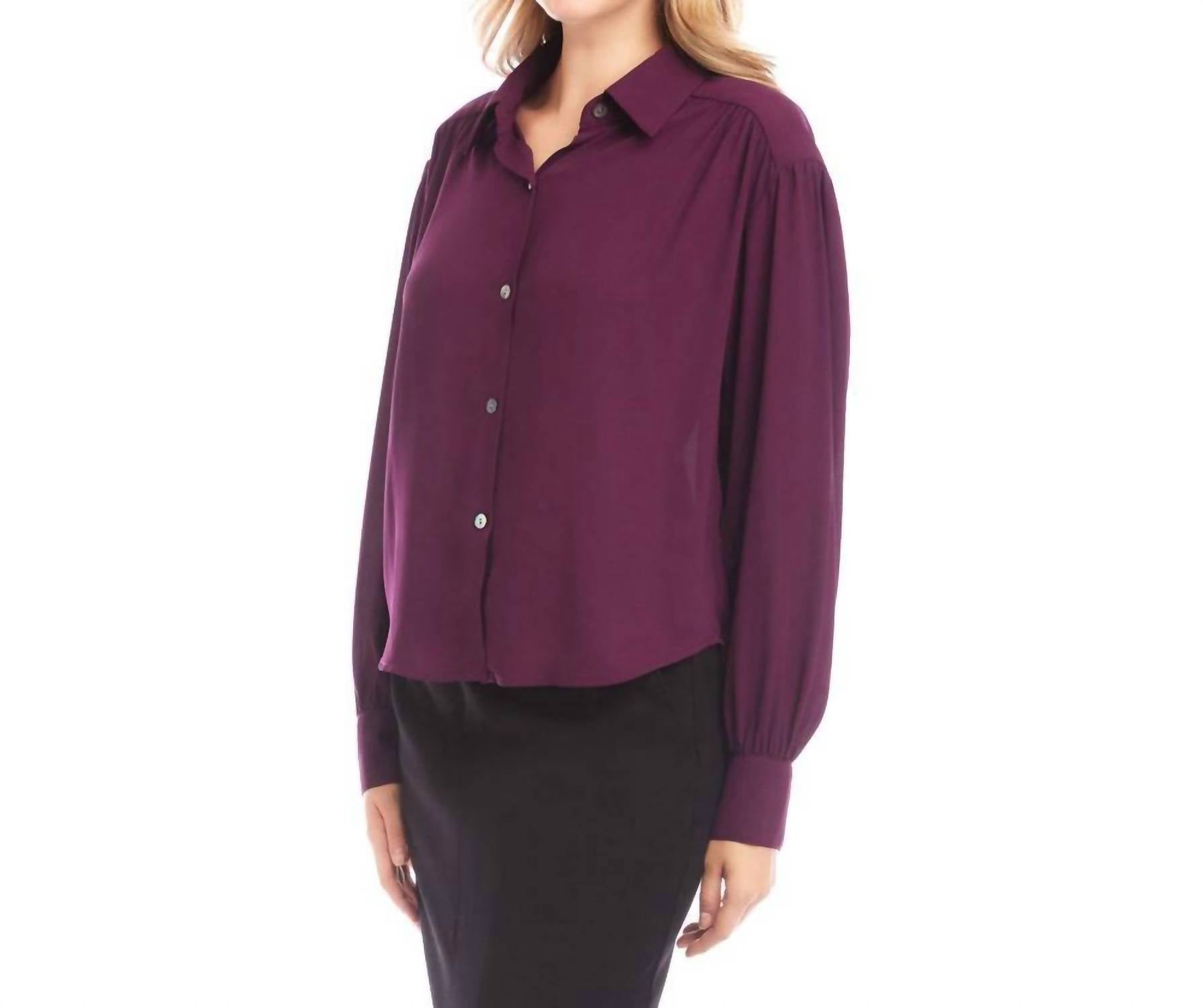 Karen Kane - Long Sleeve Dropped Shoulder Blouse