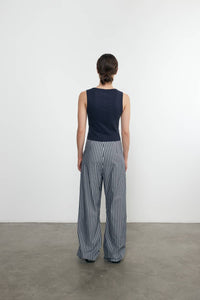 Enza Costa - SUPIMA BABY RIB CROPPED FITTTED U TANK