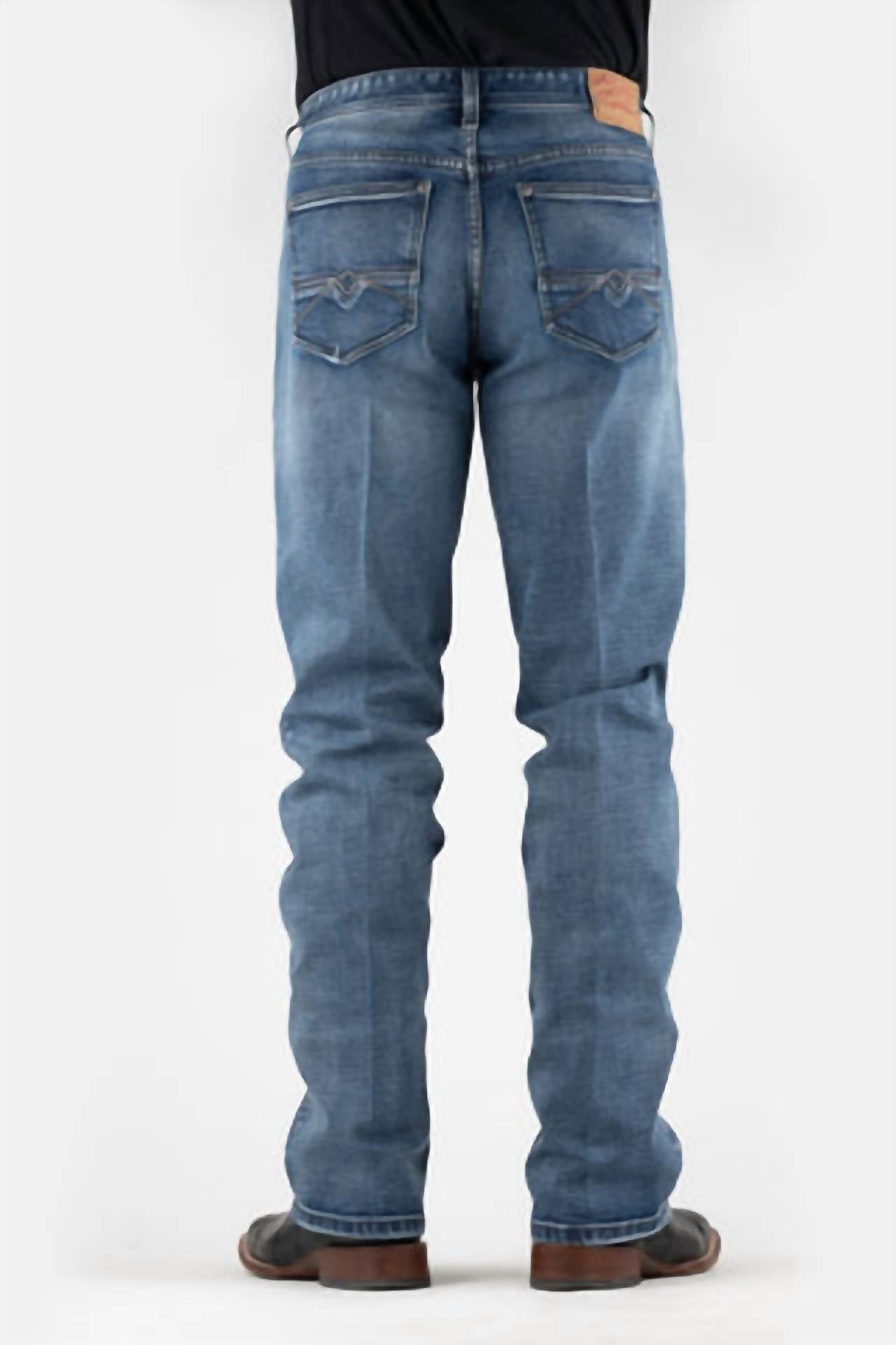 Stetson - Mens Straight Fit Stretch 2 Tone Denim Jeans