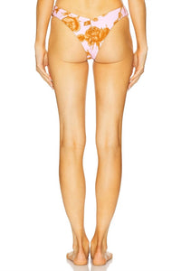 Seafolly Scoop High Cut Rio Bikini Bottom in blossom - women's swimwear - detail view