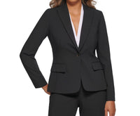 CALVIN KLEIN Blazer Tailored Suit Jacket in black - women's jacket