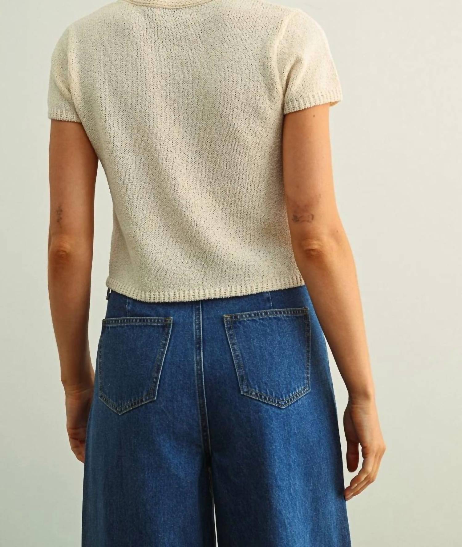 Miou Muse - Cap Sleeve Knit Top
