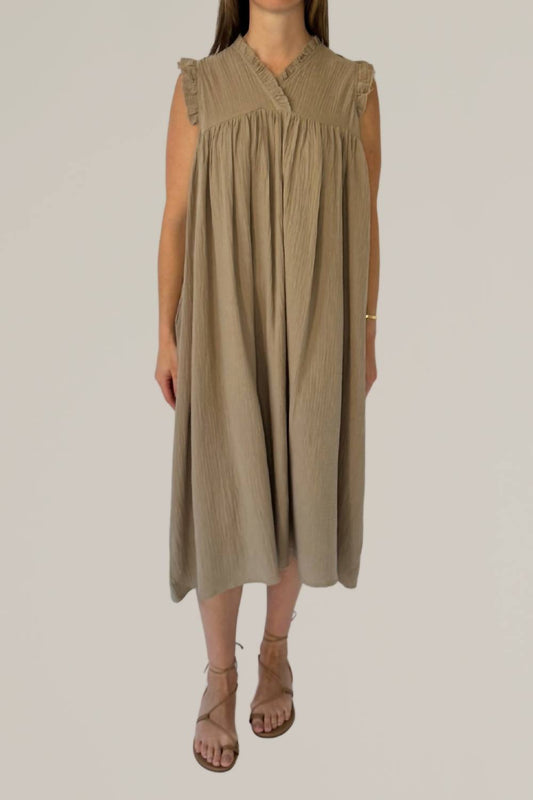 Grade & Gather - Ruffle Cap Sleeve Gauze Dress