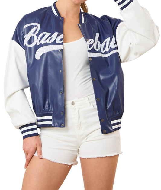 Fantastic Fawn - Baseball'Sequins Bomber Jacket