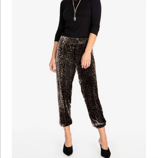 Leopard Velvet Jogger