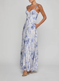L'Agence - Sutton Beaded Strap Maxi Dress