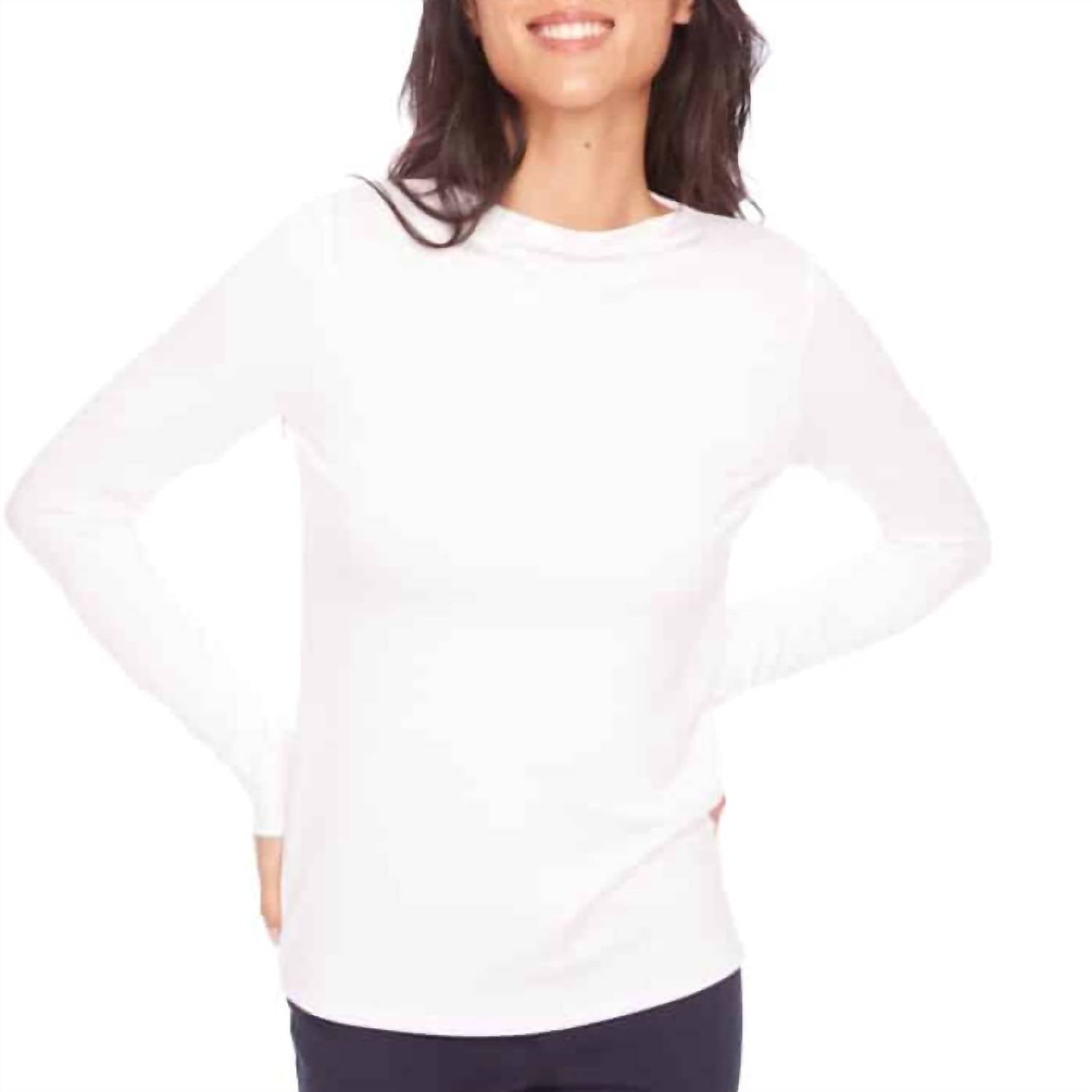 iltm Jane Long Sleeve Top in white - women's long sleeve top