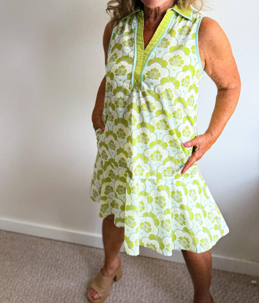 Entro - Garden Swing V-neck Mini Dress