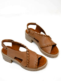 Salvia Women's Hef Heeled Sandal in sand bosnia - women's sandal