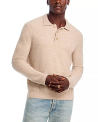 Atm - Men's Merino Wool Blend Long Sleeve Polo