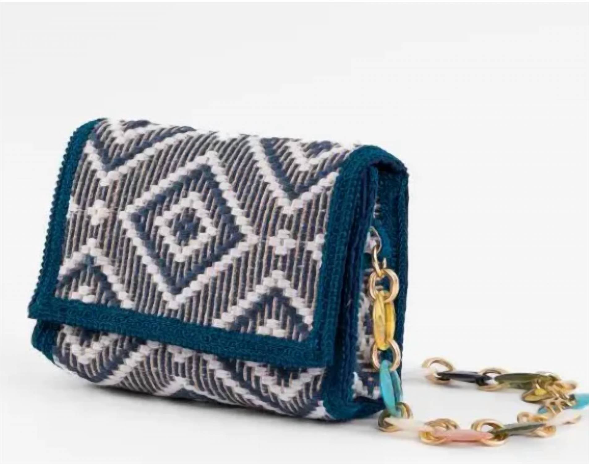 Elektra'S Workshop - Women's Top Flap Woven Resin Chain Bag